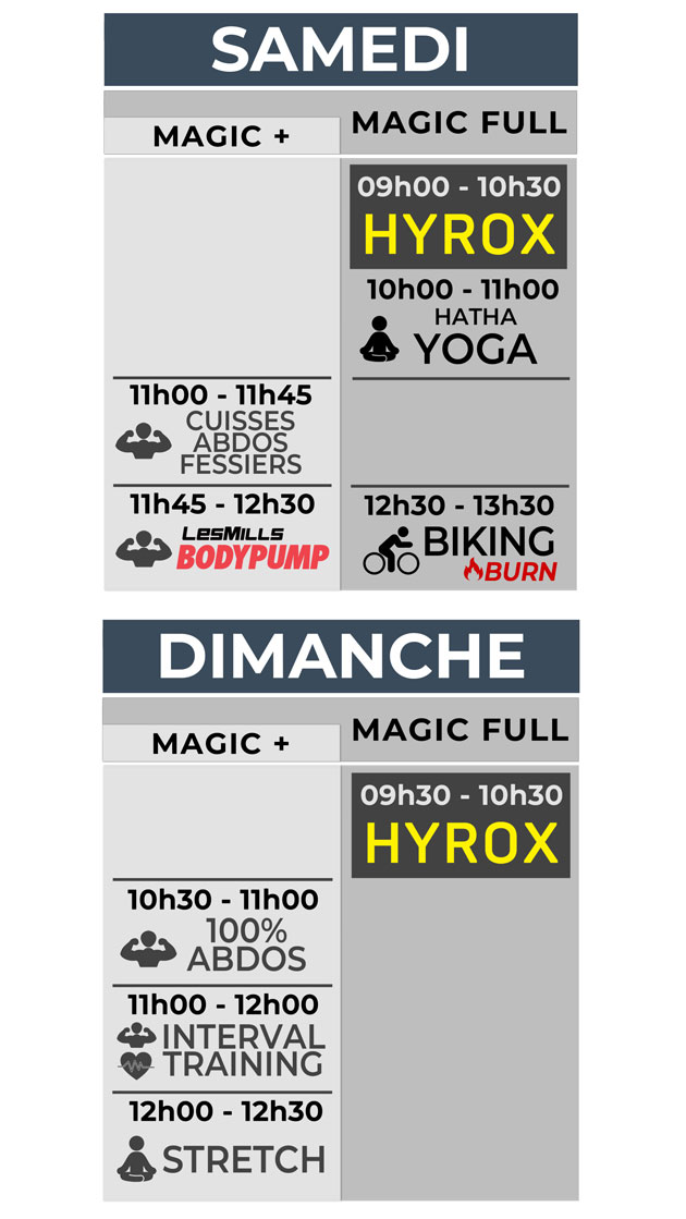 Jeudi Planning Cours Collectif Fitness Salle de sport Bordeaux